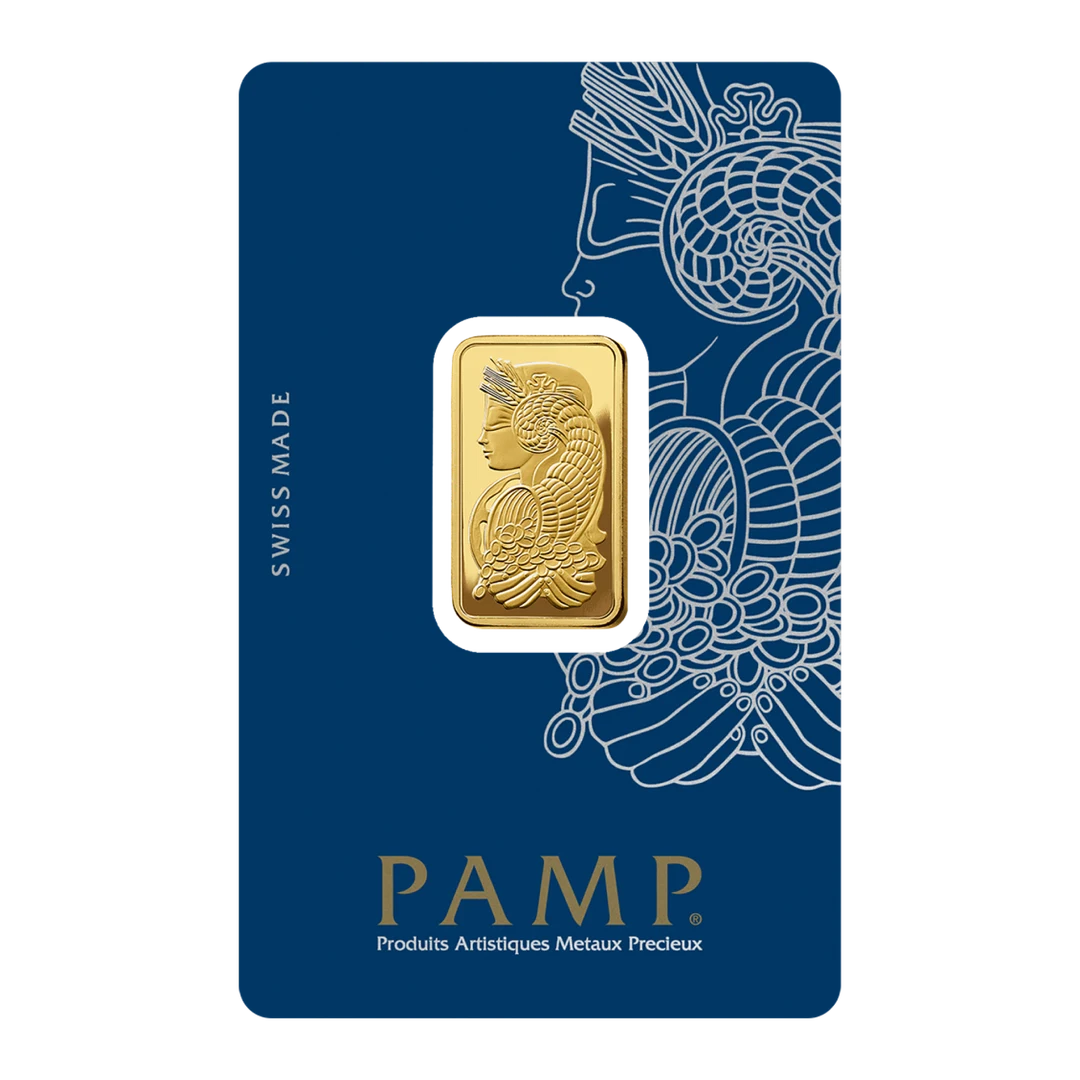 LADY FORTUNA™ GOLD MINTED BAR (10g) front