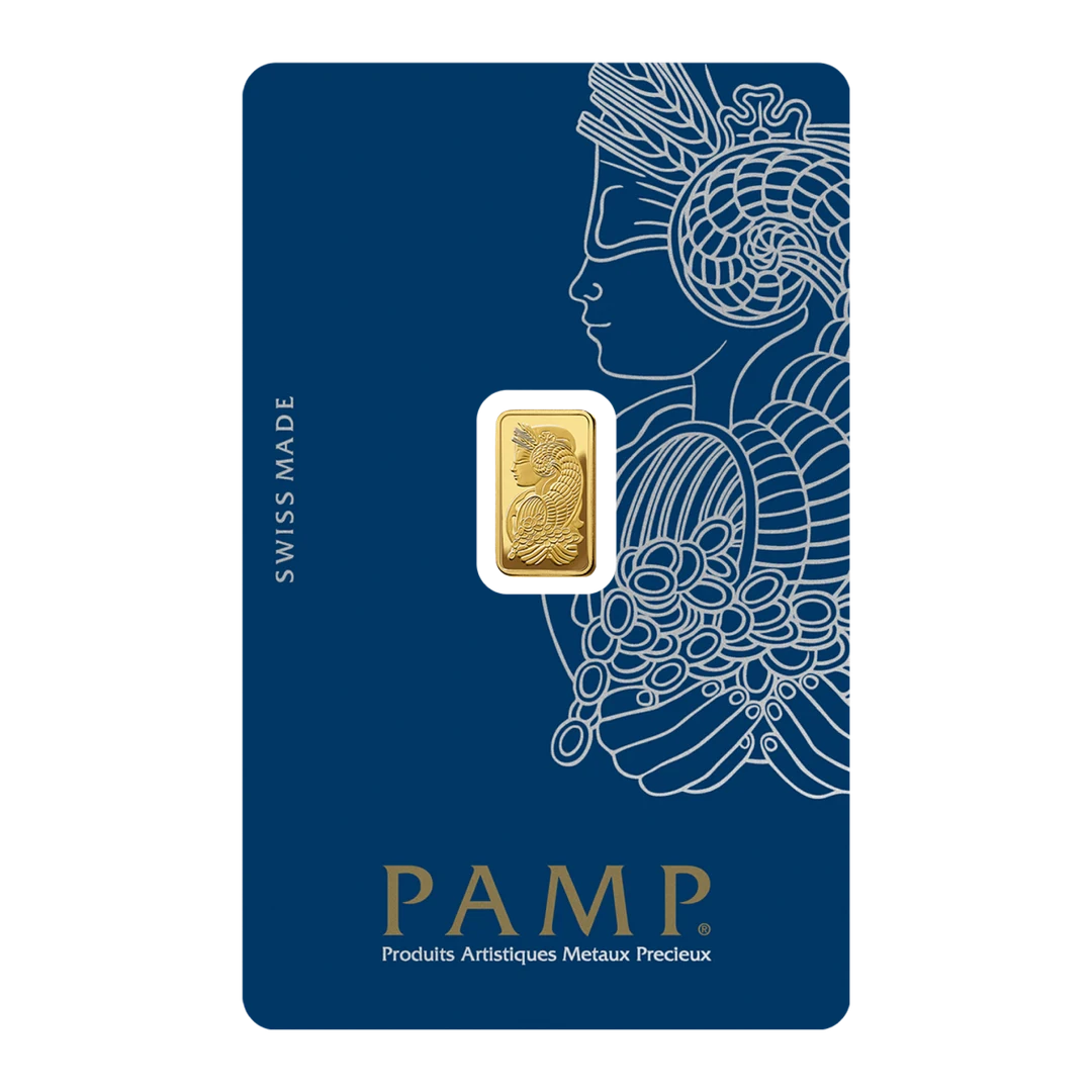 LADY FORTUNA™ GOLD MINTED BAR (1g) front