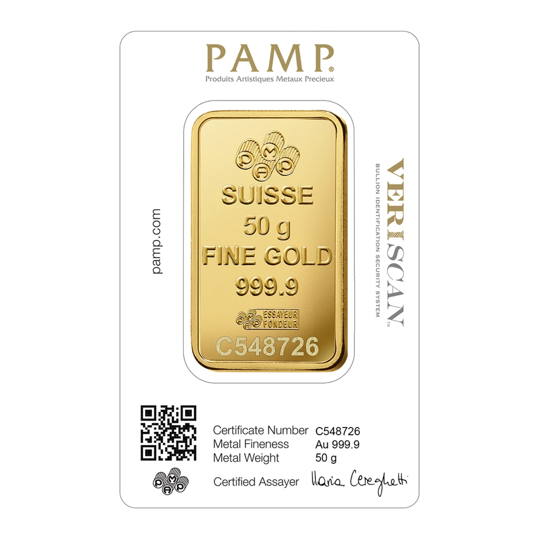 LADY FORTUNA™ GOLD MINTED BAR (50g) back