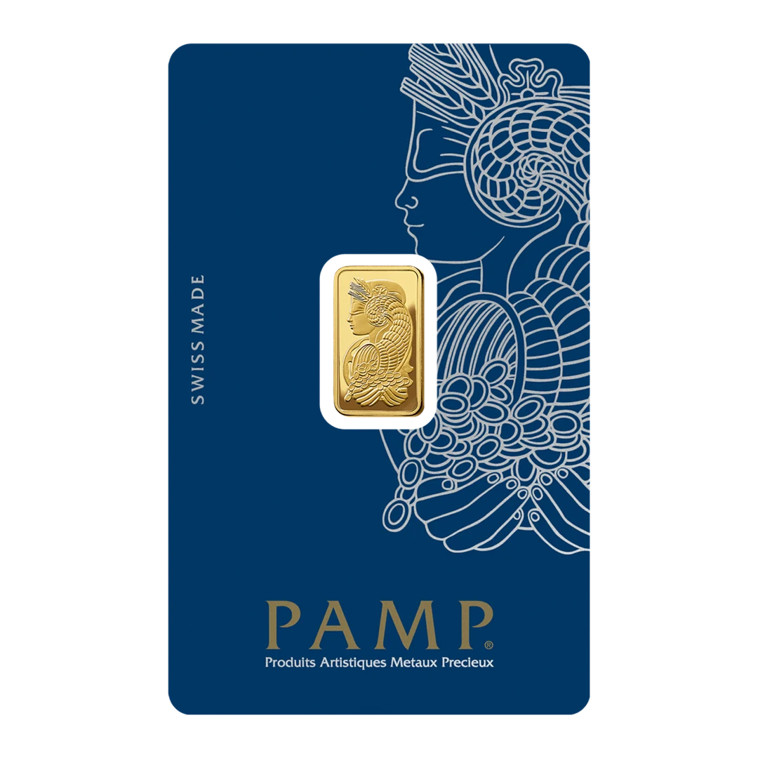 LADY FORTUNA™ GOLD MINTED BAR (2.5g) front