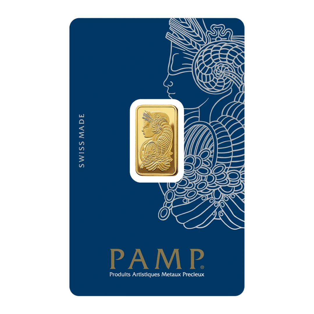 LADY FORTUNA™ GOLD MINTED BAR (5g) front