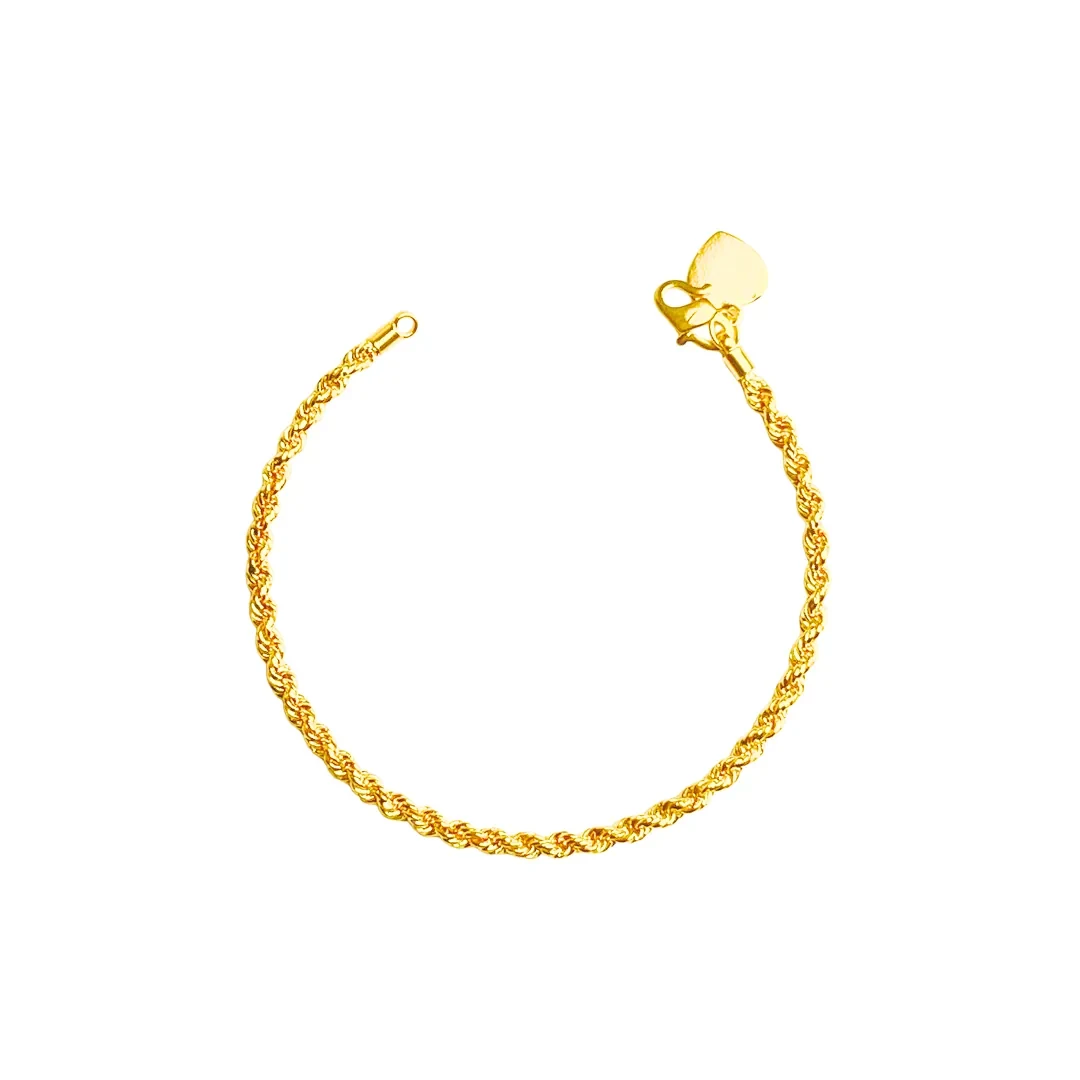 Elegant Gold Chain Bracelet for Women – Classic Luxury Minimalist Fashion Jewelry — 916 gold bracelet