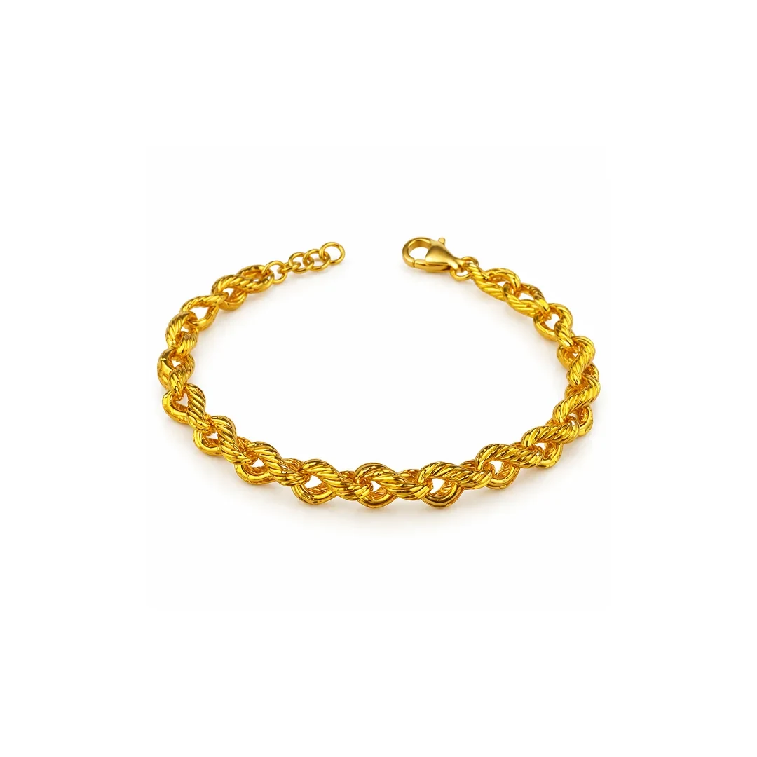 Twisted Link Bracelet — 916 gold bracelet