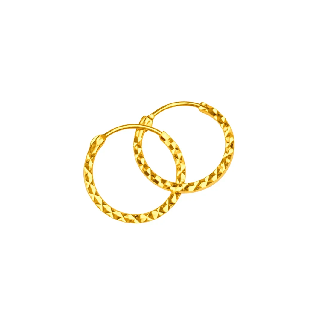 Dimensi Hoop Earrings — 916 gold earrings