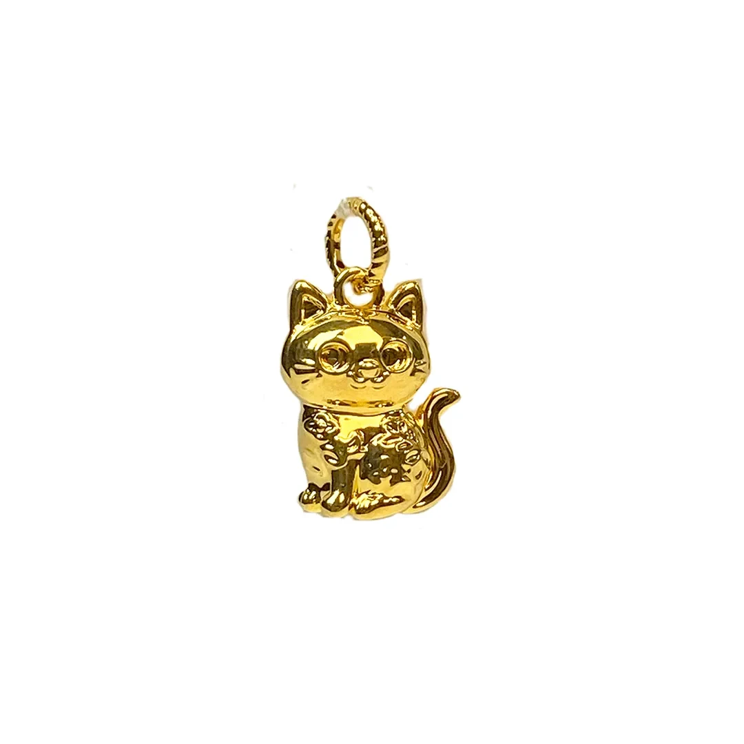 Cat — 916 gold pendant