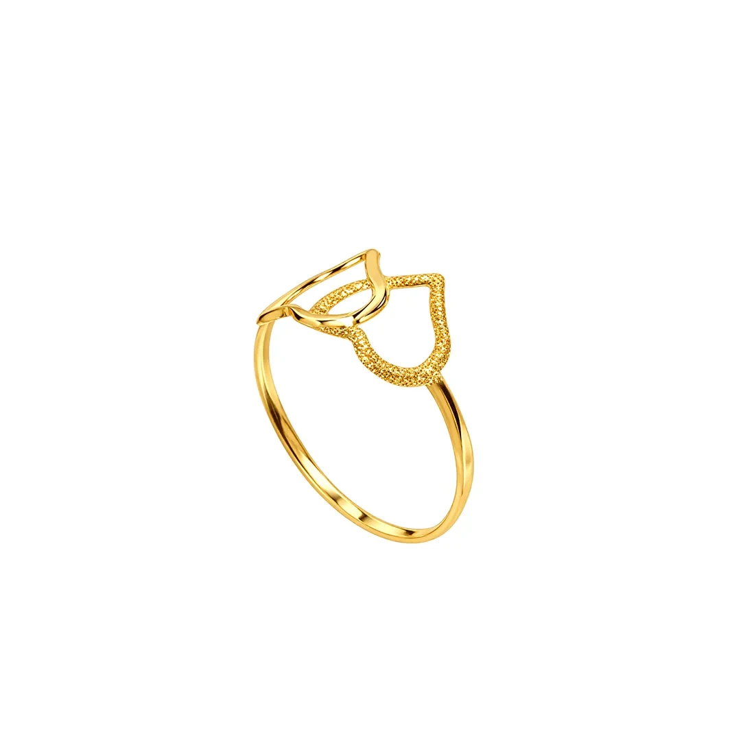 Double Love Ring — 916 gold ring
