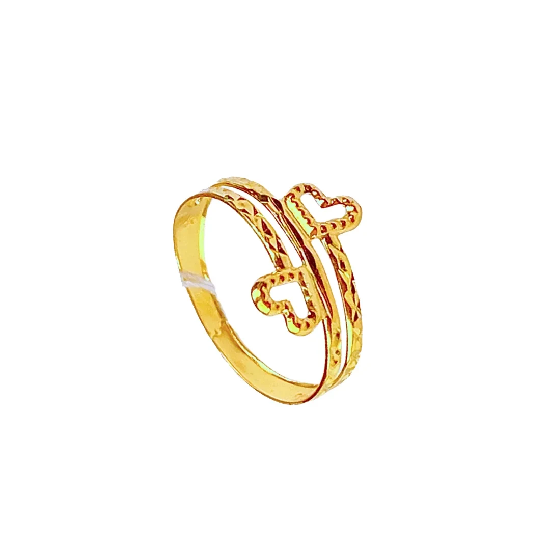 GOLDFINCH | Ring with Diamond Shape + Double Design 916 - R00279 — 916 gold ring