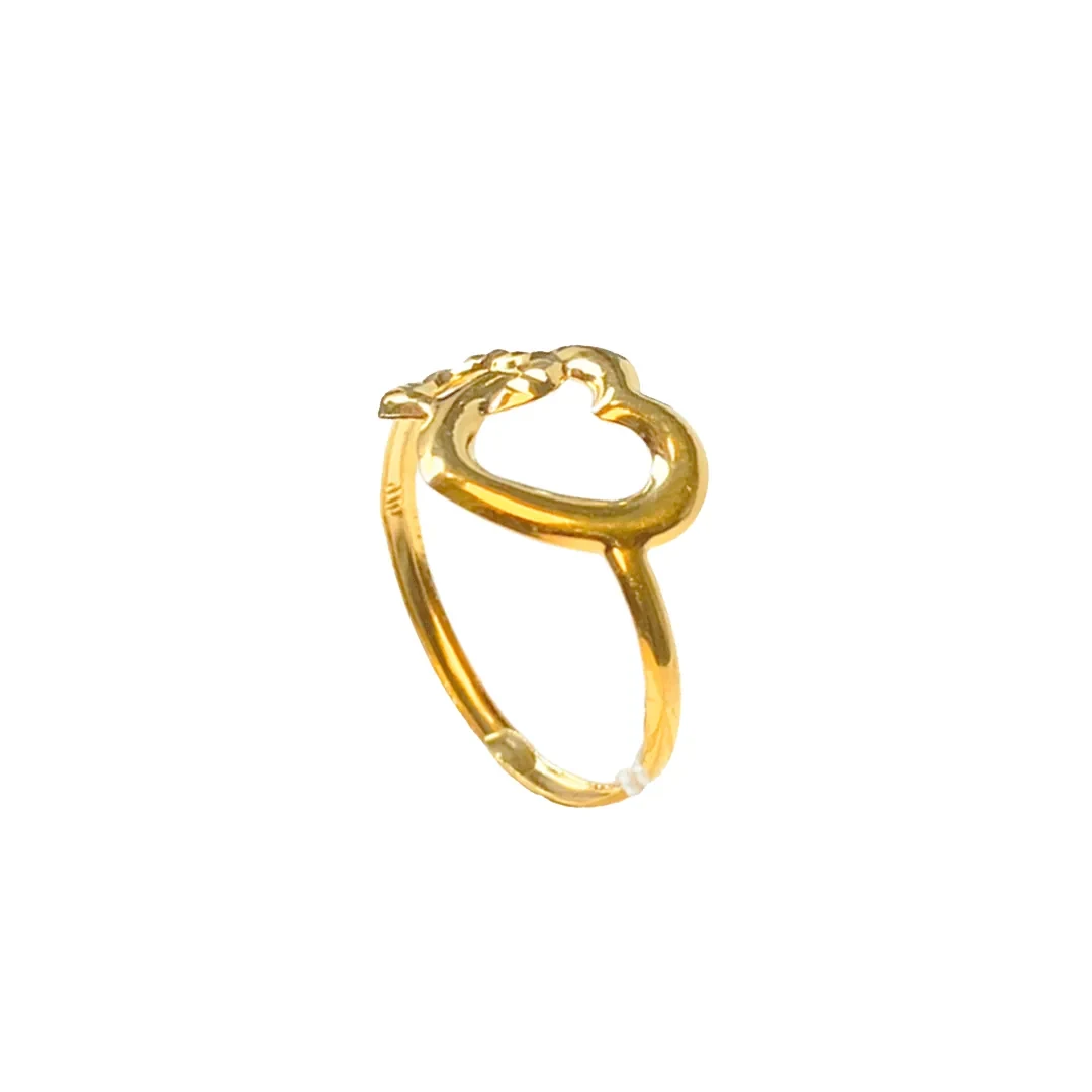 GOLDFINCH | Ring with "Double Love" Design 916 - R00285 — 916 gold ring